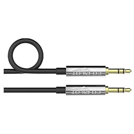 Co-Pilot Mobile Phone Accessories Co-Pilot Gold-Plated 3.5mm Audio Cable - 1m, universal in-car music playing, high quality finish