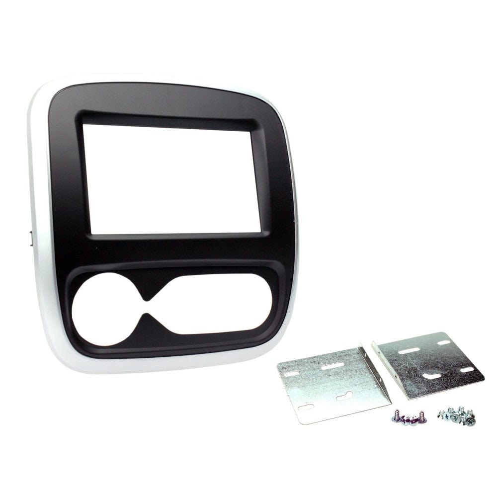 Connects2 Fitting Accessories Connects2 CT23RT15 Renault Trafic Double DIN fascia kit Silver Trim