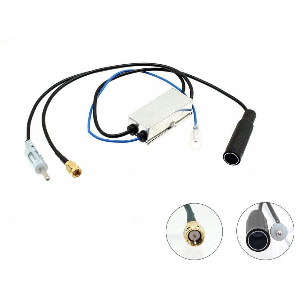 Connects2 Stereo Fitting Connects2 DAB Splitter - DIN Female to DIN Male. With SMA Connector.