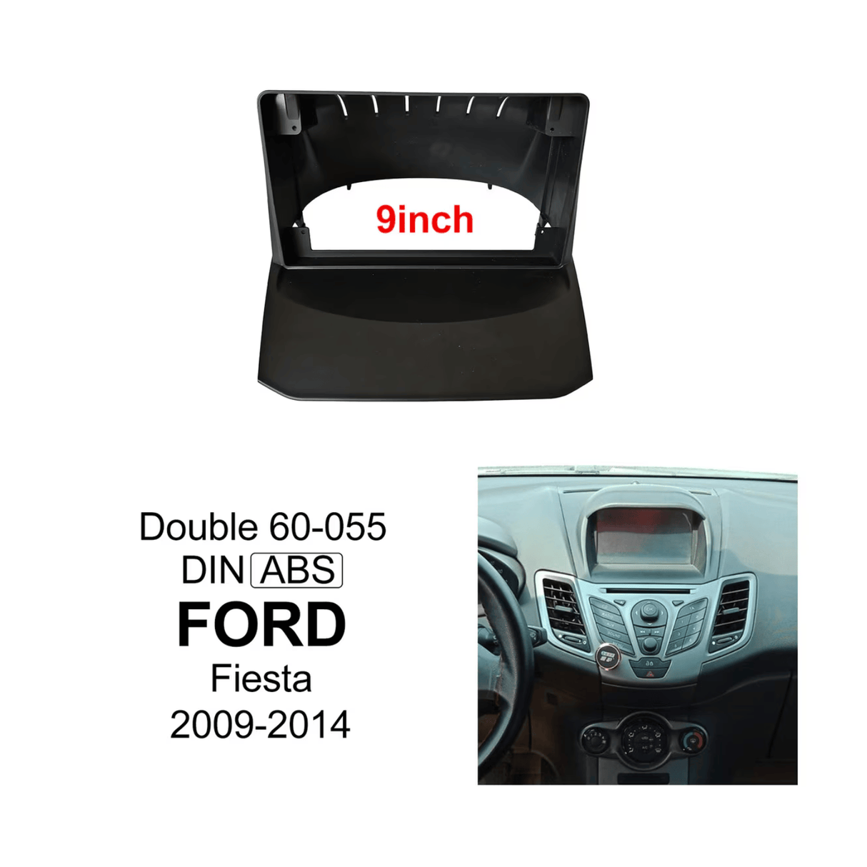 Connects2 Fascia Plate Connects2 CT34FD05 9" Stereo Fascia Panel for Ford Fiesta 2013-2014