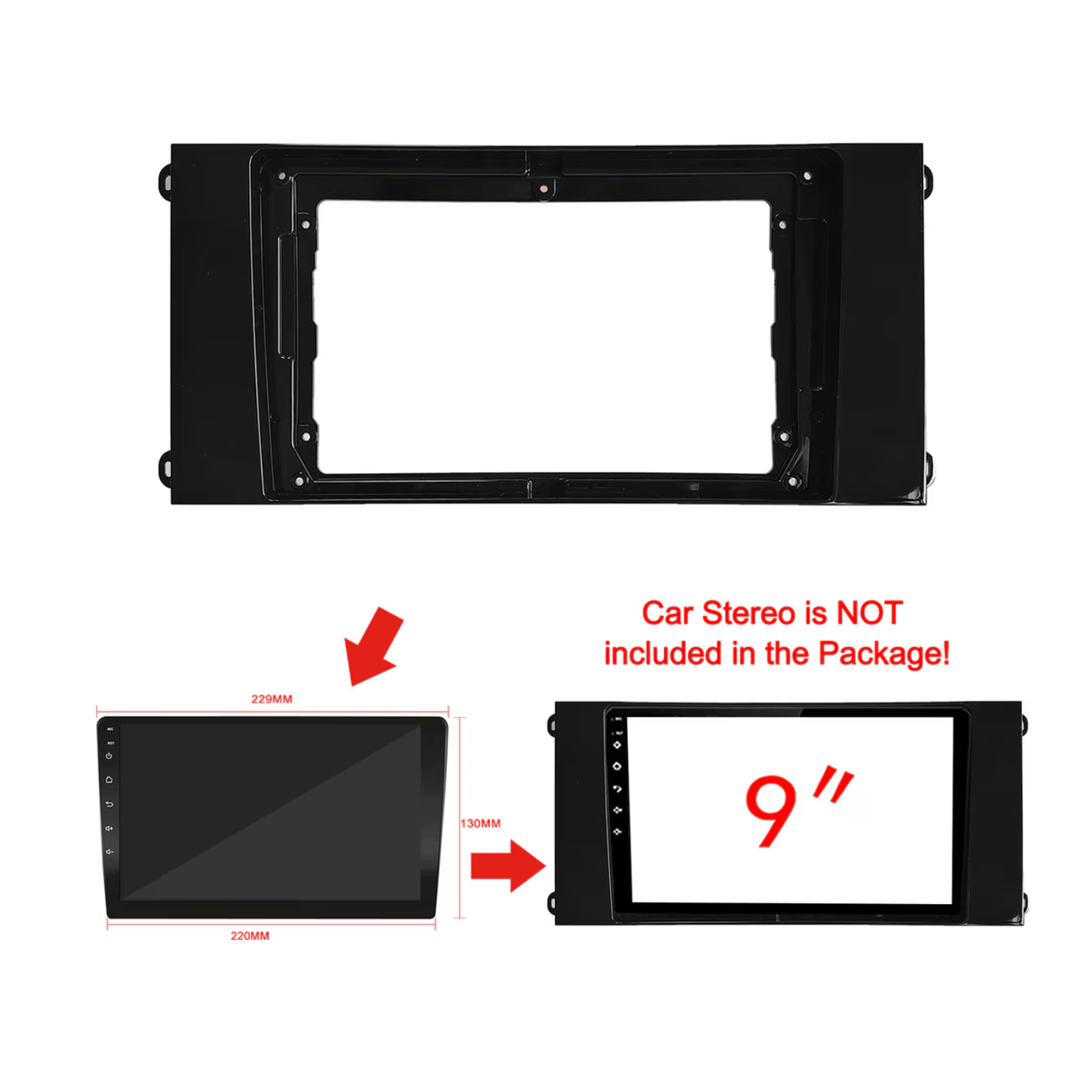 Connects2 Fascia Plate Connects2 CT34FD06 9" Stereo Fascia Panel for Ford Transit 2021>