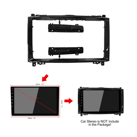 Connects2 Fascia Plate Connects2 CT34MB01 9" Stereo Fascia Panel for Mercedes