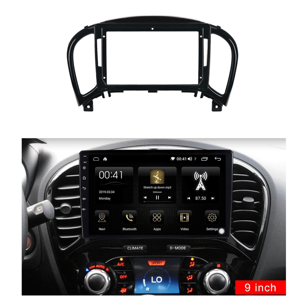 Connects2 Fascia Plate Connects2 CT34NS02 Nissan Juke 2011–2016 9" Stereo Fascia Panel