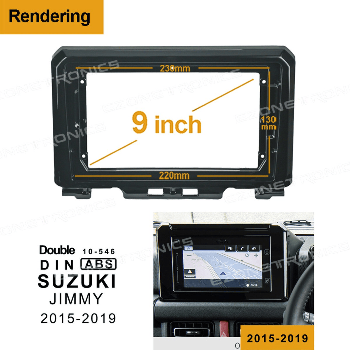 Connects2 Fascia Plate Connects2 CT34SZ01 Suzuki Jimny 2015–2019 9" Stereo Fascia Panel