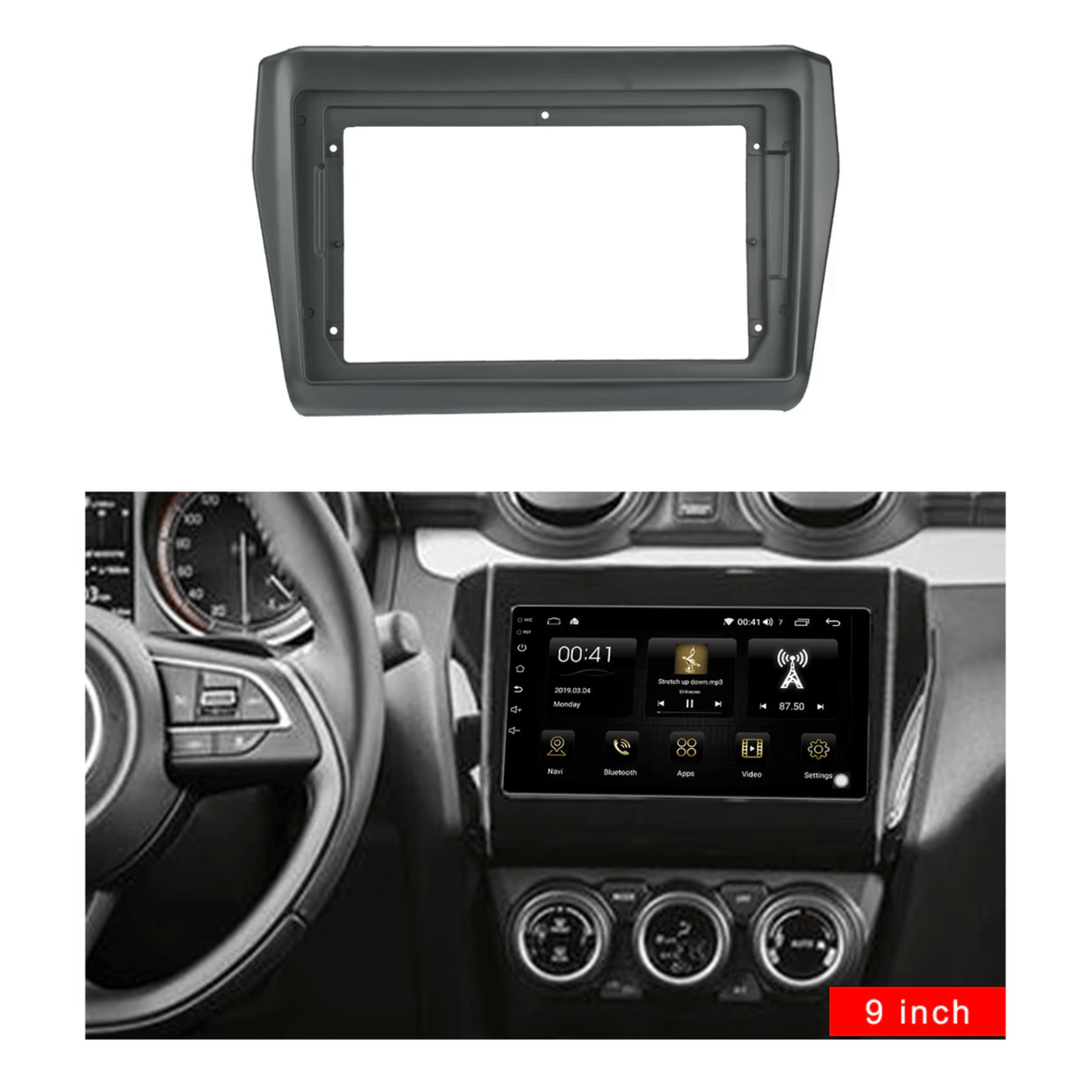 Connects2 Fascia Plate Connects2 CT34SZ02 Suzuki Swift 2017–2019 9" Stereo Fascia Panel