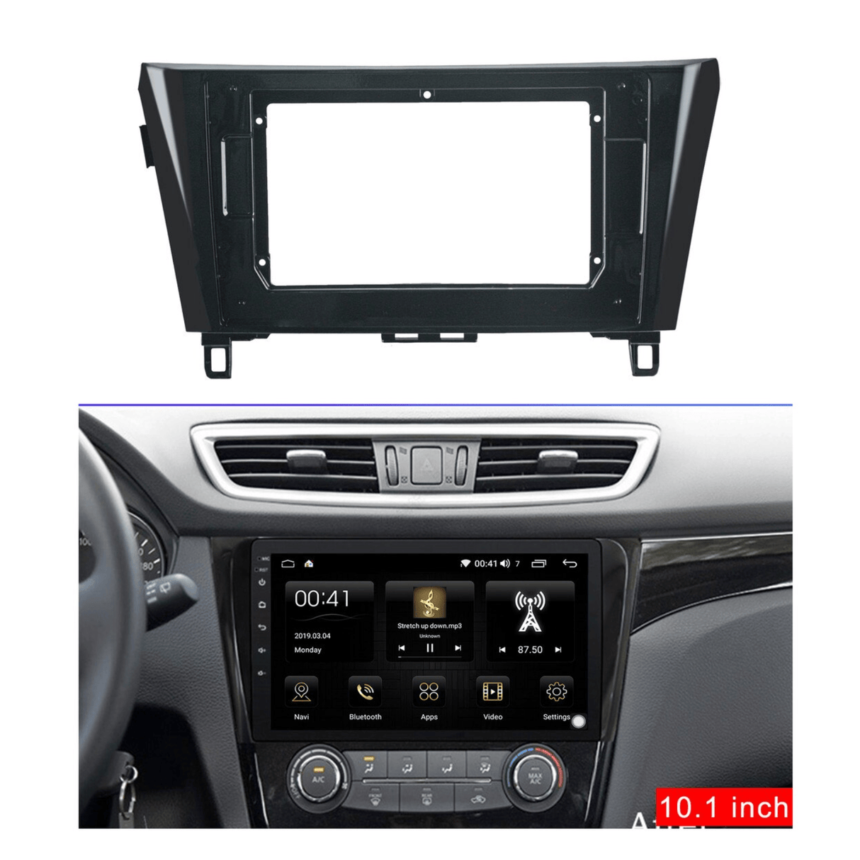 Connects2 Fascia Plate Connects2 CT34TY02 9" Double Din Mounting Frame for Nissan Qashqai X-Trail 2015-2018