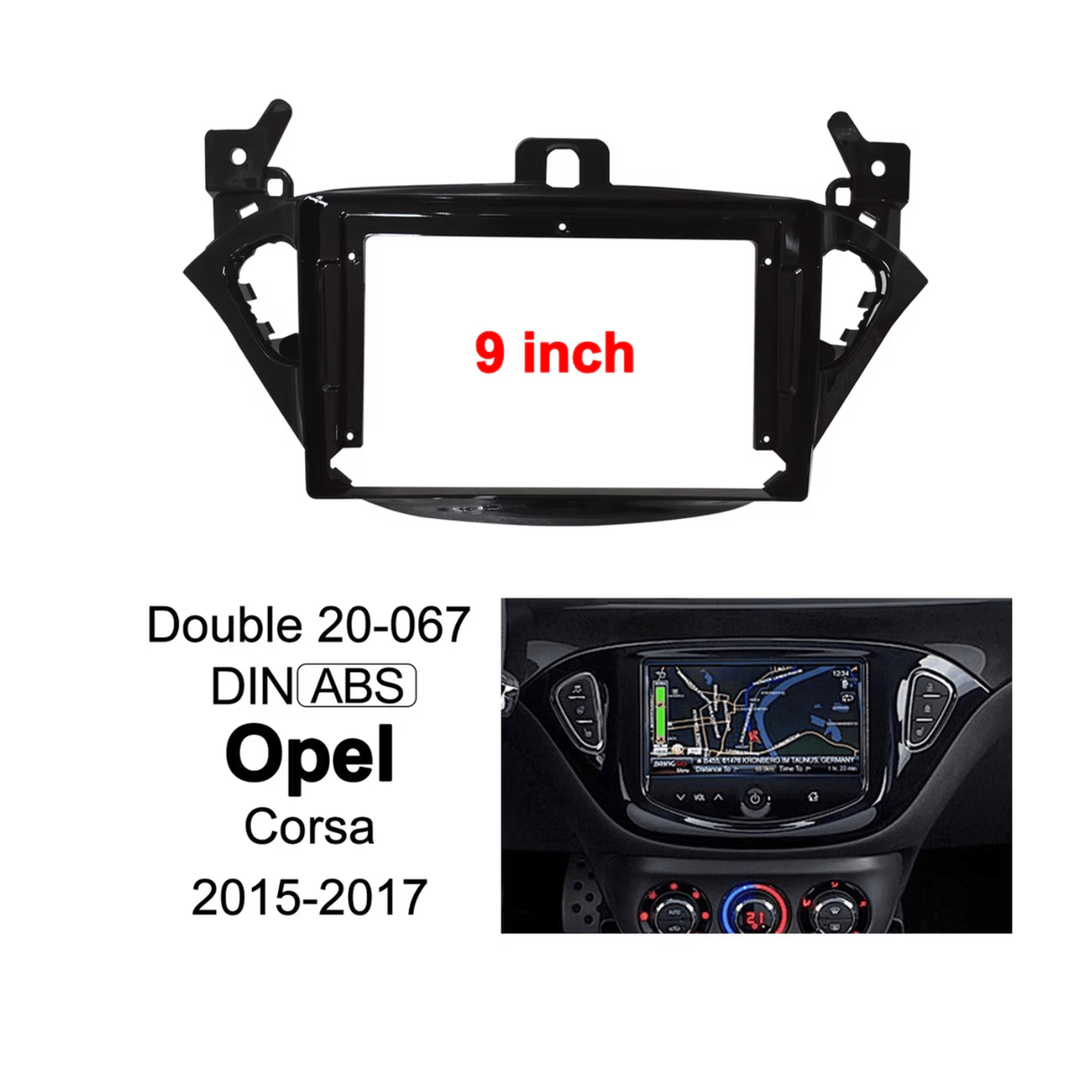 Connects2 Fascia Plate Connects2 CT34VX01 Vauxhall / Opel Corsa 2015–2017 9" Stereo Fascia Panel