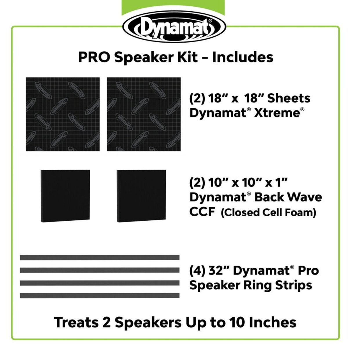 Dynamat Sound Deadening Dynamat DYN21410 PRO Speaker Sound Deadening & Enhancement Pack