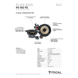 Focal Car Speakers Focal PS165FE 6.5" 2-way Component Speaker System with Flax cone Technology