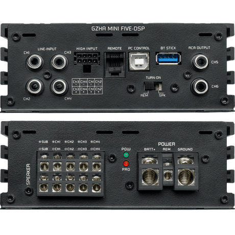 Ground Zero 5 Channel Amp Ground Zero GZHA MINI FIVE-DSP 5-channel class D compact amplifier with DSP