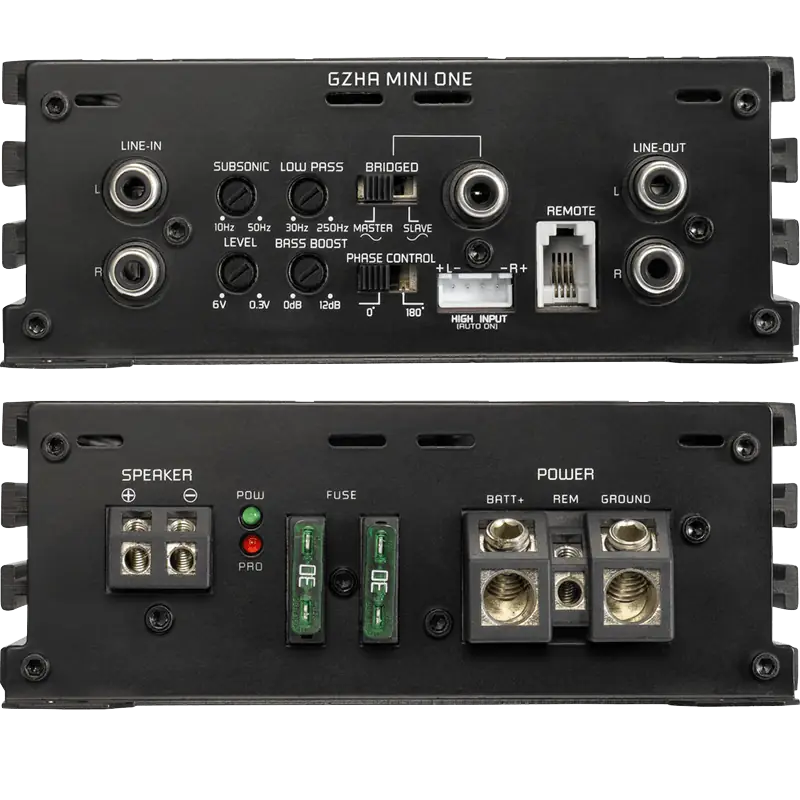 Ground Zero Monoblock Amp (For Subwoofers) Ground Zero GZHA MINI ONE 750 Watts Mono class D compact amplifier