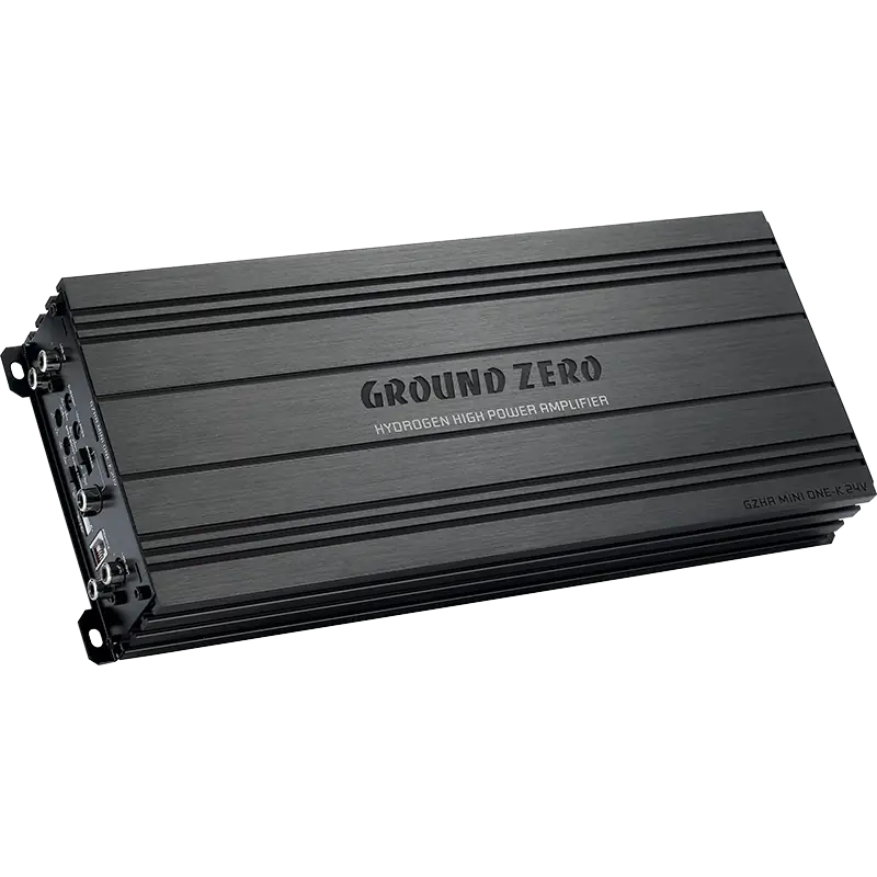 Ground Zero Monoblock Amp (For Subwoofers) Ground Zero GZHA MINI ONE-K 24V 1200 Watt max. Mono class D compact amplifier for 24V use