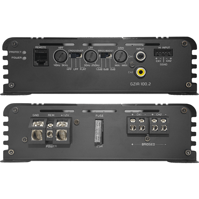 Ground Zero 2 Channel Amp Ground Zero GZIA 100.2 300 Watts 2-channel high quality class A/B amplifier