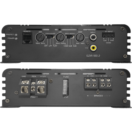 Ground Zero 2 Channel Amp Ground Zero GZIA 100.2 300 Watts 2-channel high quality class A/B amplifier