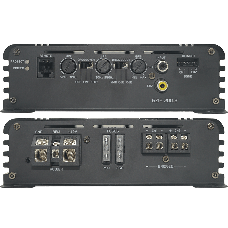 Ground Zero 2 Channel Amp Ground Zero GZIA 200.2 2-channel high quality class A/B amplifier