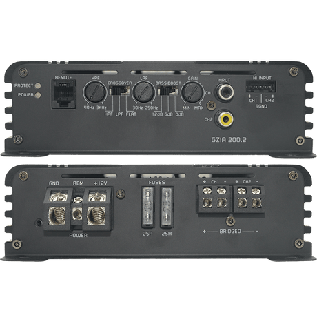 Ground Zero 2 Channel Amp Ground Zero GZIA 200.2 2-channel high quality class A/B amplifier