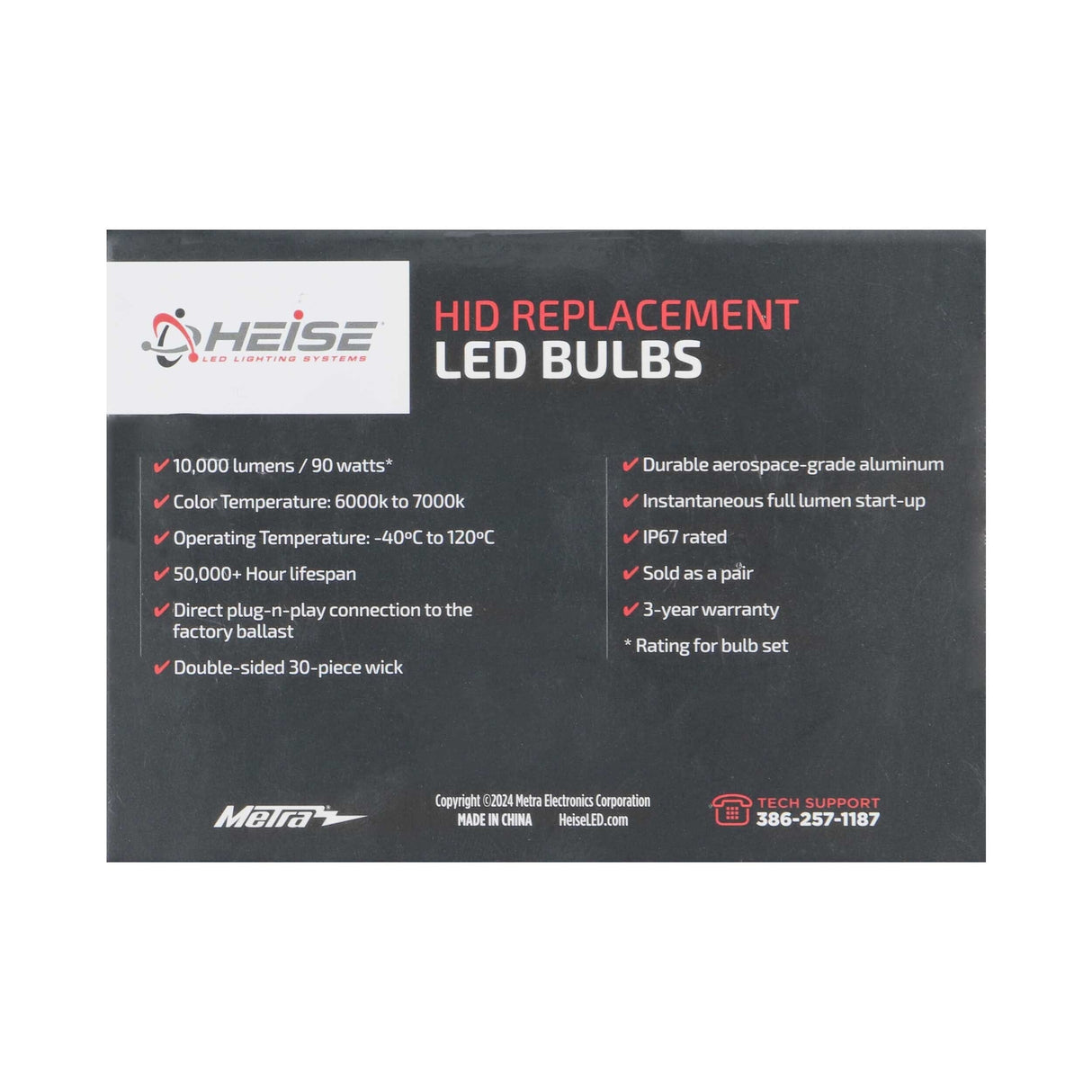 Heise LED Bulbs Heise HE-D1SR-HID 10,000 Lumens D1 HID to LED Conversion Bulb