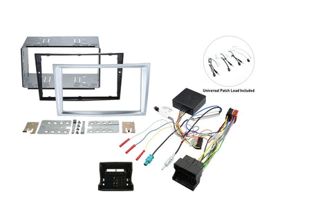 In Car Tec Stereo Fitting In Car Tec FK-8412 Vauxhall Double DIN car stereo upgrade fitting kit with Steering Controls (MATT CHROME/ SILVER)