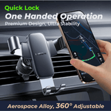 In Car Tec Phone Holder In Car Tec LISEN 360° Adjustable Gravity Car Vent Phone Holder Auto Lock Smartphone Mount