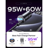 In Car Tec USB-C Car Charger In Car Tec LISEN 95W USB-C Car Charger – 65W PD Fast Charging Dual Port Cigarette Lighter Adapter