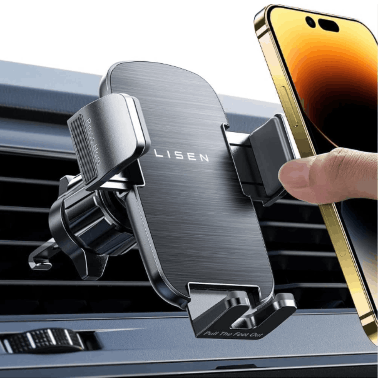 In Car Tec Phone Holder In Car Tec LISEN Auto-Lock Car Phone Holder Mount – Dashboard, Windscreen & Air Vent Smartphone Mount