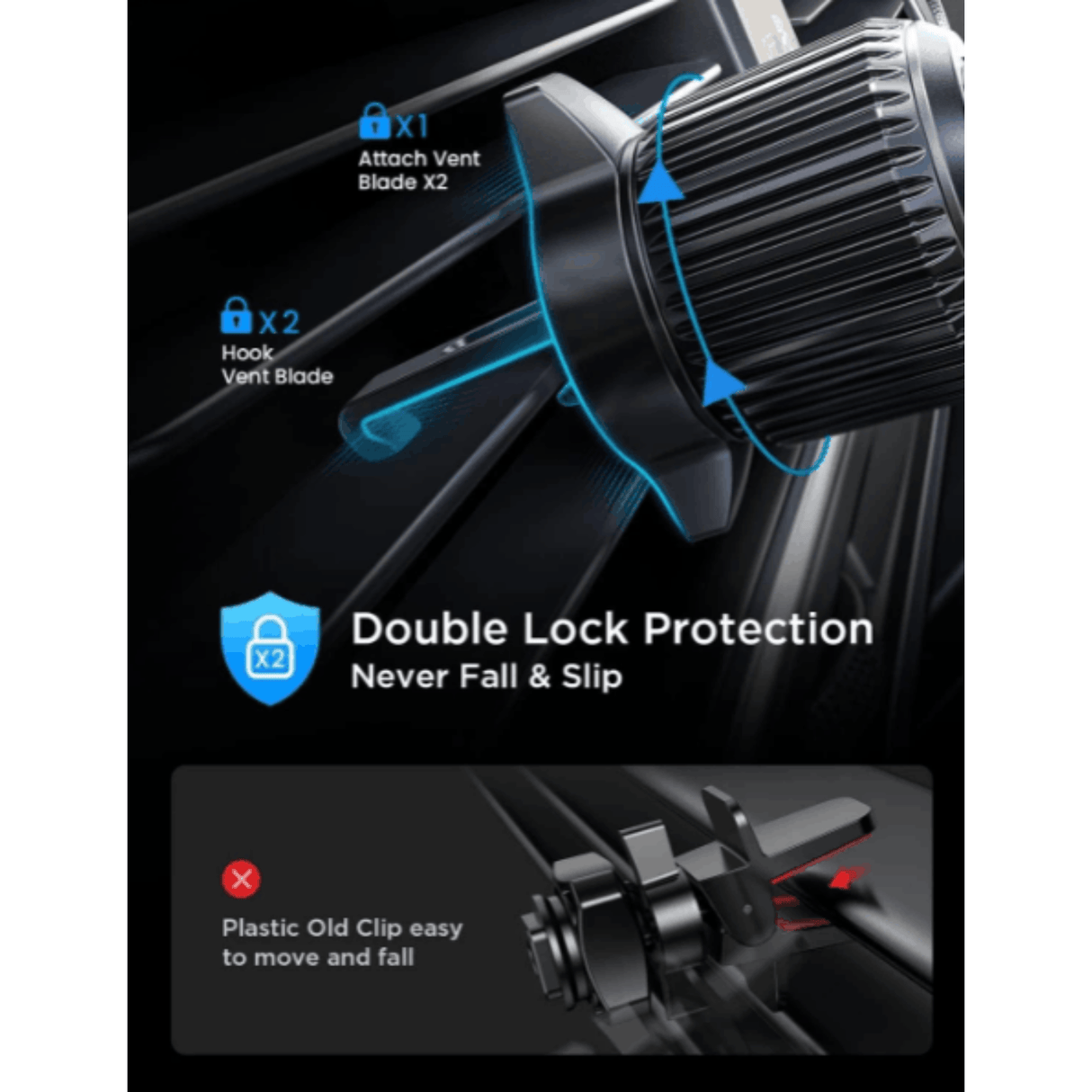 In Car Tec Phone Holder In Car Tec LISEN Auto-Lock Car Phone Holder Mount – Dashboard, Windscreen & Air Vent Smartphone Mount