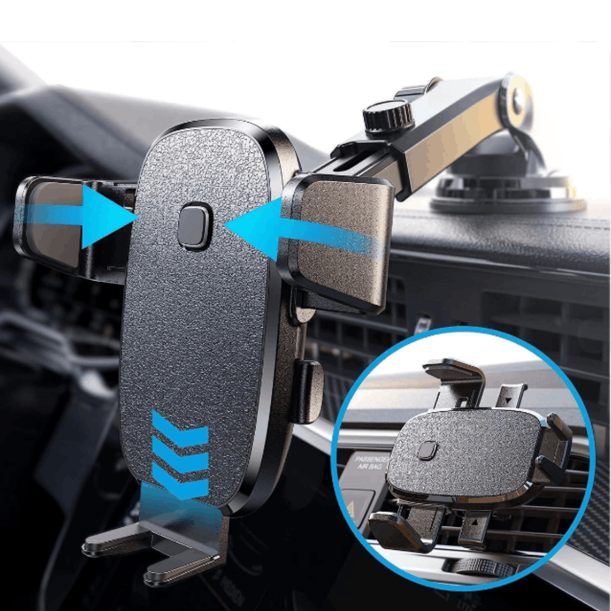 In Car Tec Phone Holder In Car Tec LISEN Auto-Locking Car Phone Holder Mount – Dashboard, Windscreen & Air Vent Smartphone Mount