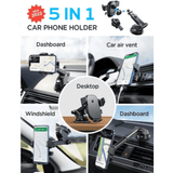 In Car Tec Phone Holder In Car Tec LISEN Auto-Locking Car Phone Holder Mount – Dashboard, Windscreen & Air Vent Smartphone Mount