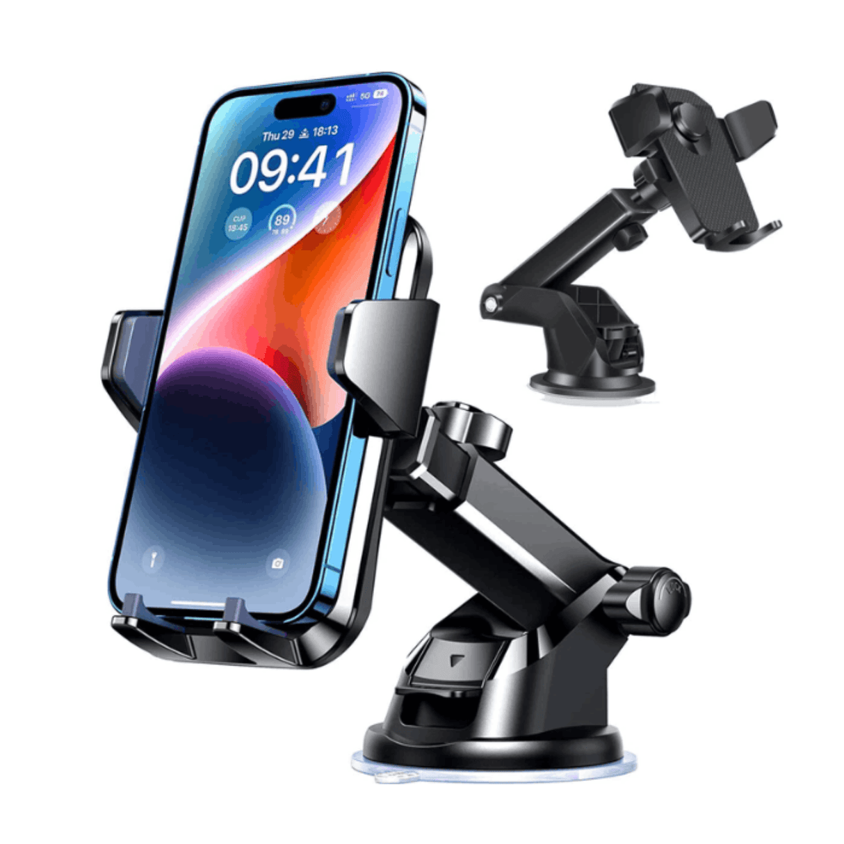 In Car Tec Phone Holder In Car Tec LISEN Car Windshield Phone Holder 360° Suction Cup Dashboard Mount for iPhone & Android