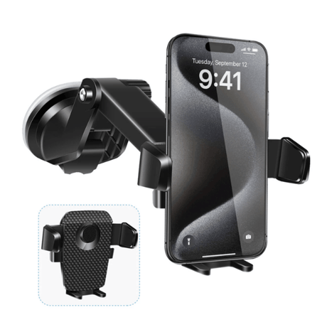 In Car Tec Phone Holder In Car Tec LISEN Car Windshield Phone Holder 360° Suction Cup Dashboard Mount for iPhone & Android