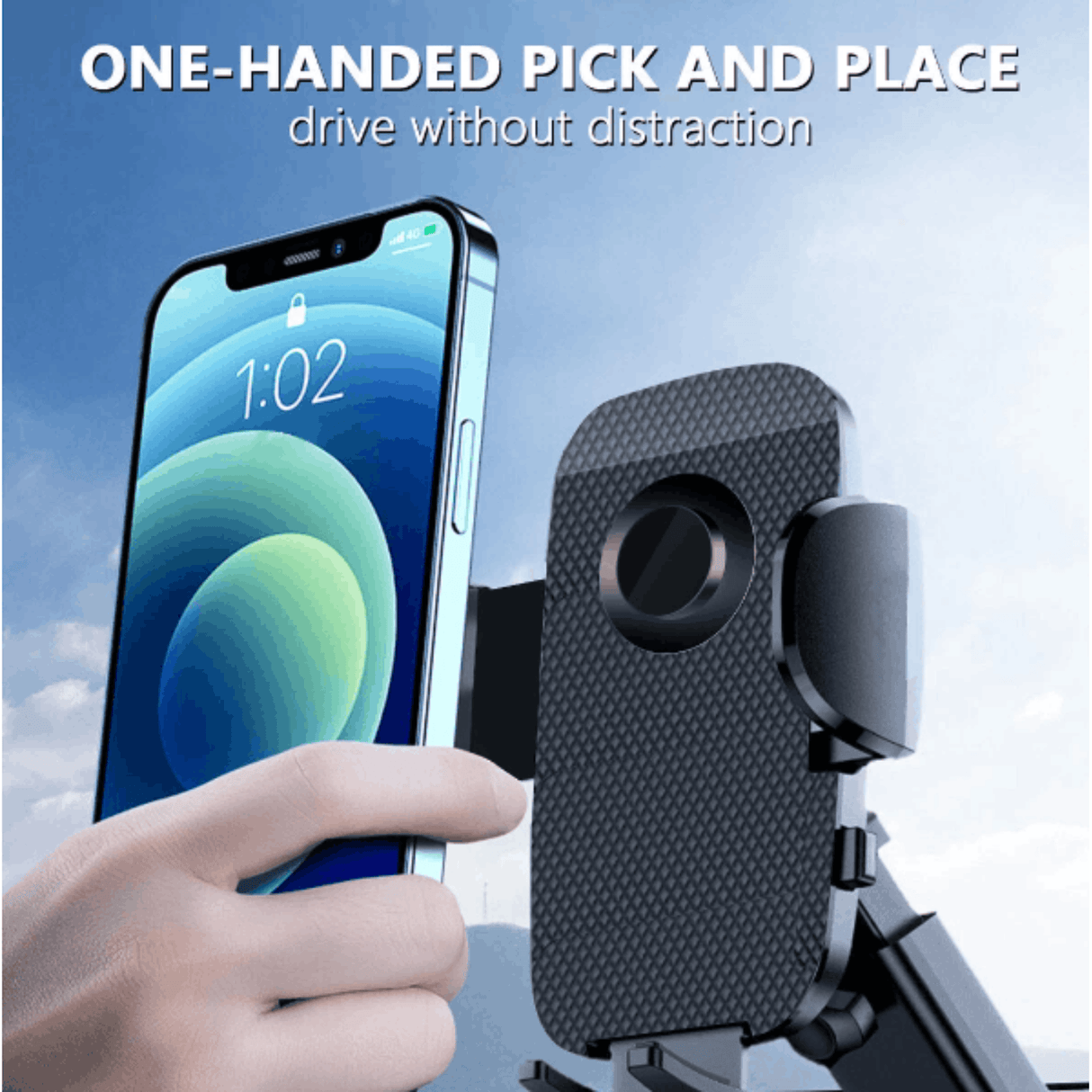 In Car Tec Phone Holder In Car Tec LISEN Car Windshield Phone Holder 360° Suction Cup Dashboard Mount for iPhone & Android