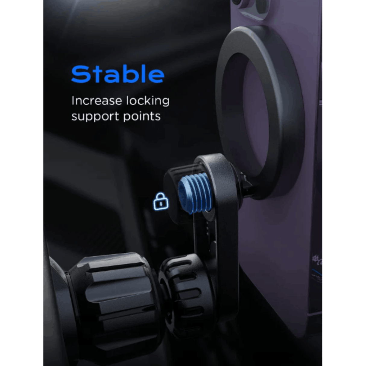 In Car Tec Phone Holder In Car Tec LISEN MagSafe Car Mount Phone Holder – 20 Strong Magnets Long Arm Air Vent Mount