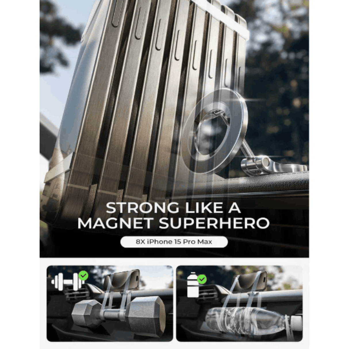 In Car Tec Phone Holder In Car Tec LISEN Mini MagSafe Dashboard Car Mount Magnetic Phone Holder for iPhone & Android