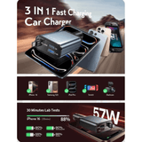 In Car Tec USB-C Car Charger In Car Tec LISEN Retractable USB-C Car Charger 57W – Fast PD Charger with Built-in Cable