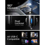 In Car Tec USB-C Car Charger In Car Tec LISEN Retractable USB-C Car Charger 57W – Fast PD Charger with Built-in Cable