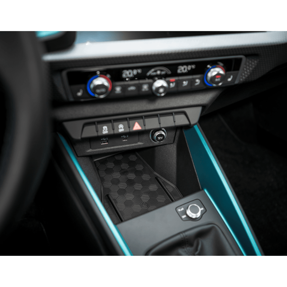 In Car Tec Phone chargers INBAY 26-100 15W QI Charger Wireless Charging Pocket for Audi A1 (2018-2022)