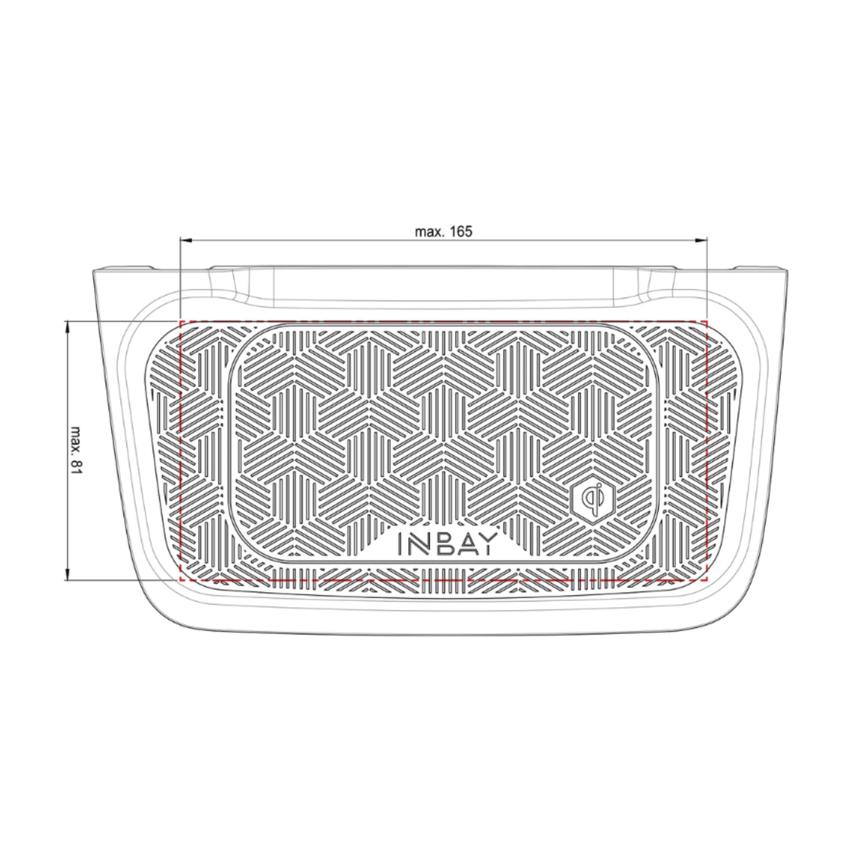 In Car Tec Phone chargers INBAY 26-104 10 W Qi Wireless Charging Tray for BMW 3 & 4 Series RHD (F30–F36, F80–F83)