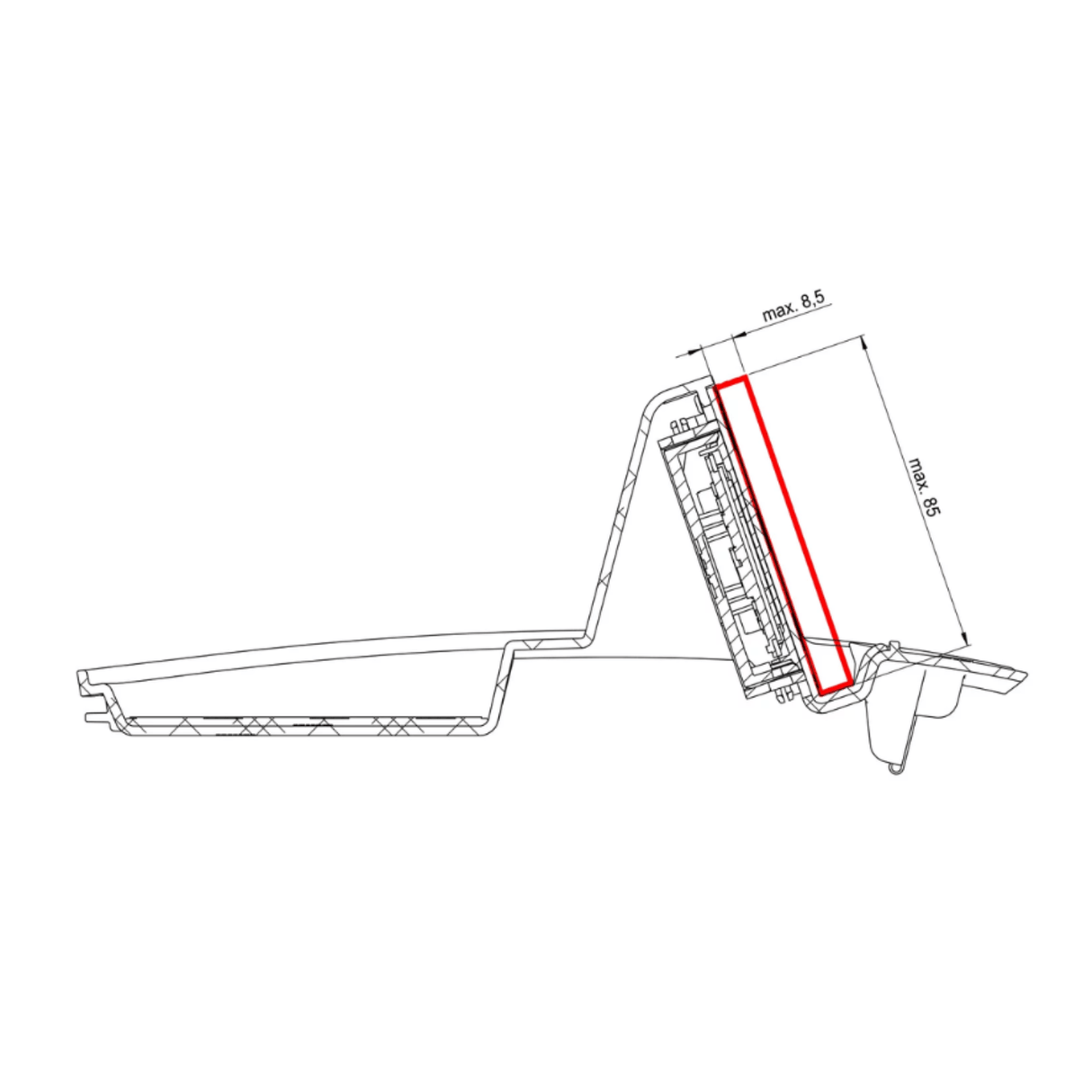 In Car Tec Phone chargers INBAY 26-107 15W Integrated Wireless Smartphone Charging Tray