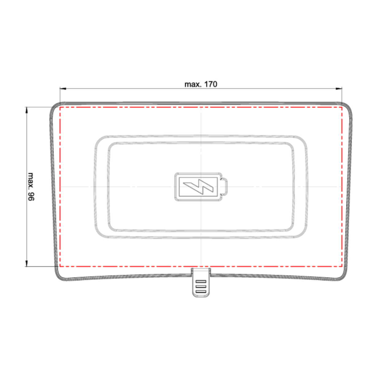 In Car Tec Phone chargers INBAY 26-109 10 W Wireless Charging Pocket for Ford Mondeo (BA7, 2014–2021)