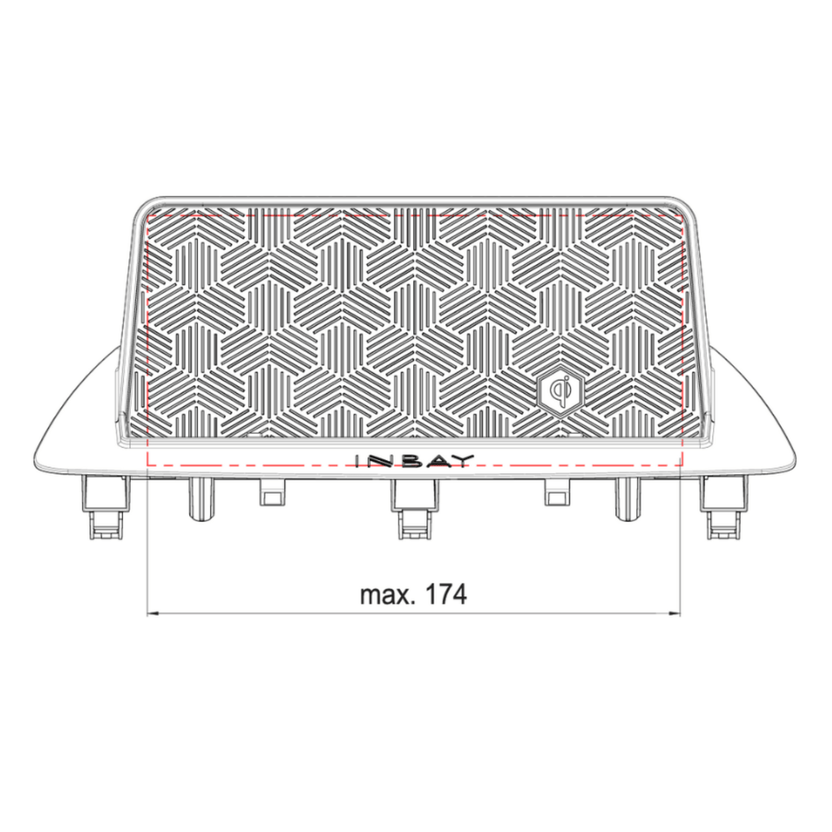 In Car Tec Phone chargers INBAY 26-111 15W Integrated Wireless Smartphone Pocket Charging Tray Ford Transit FD (06/2019–2023)