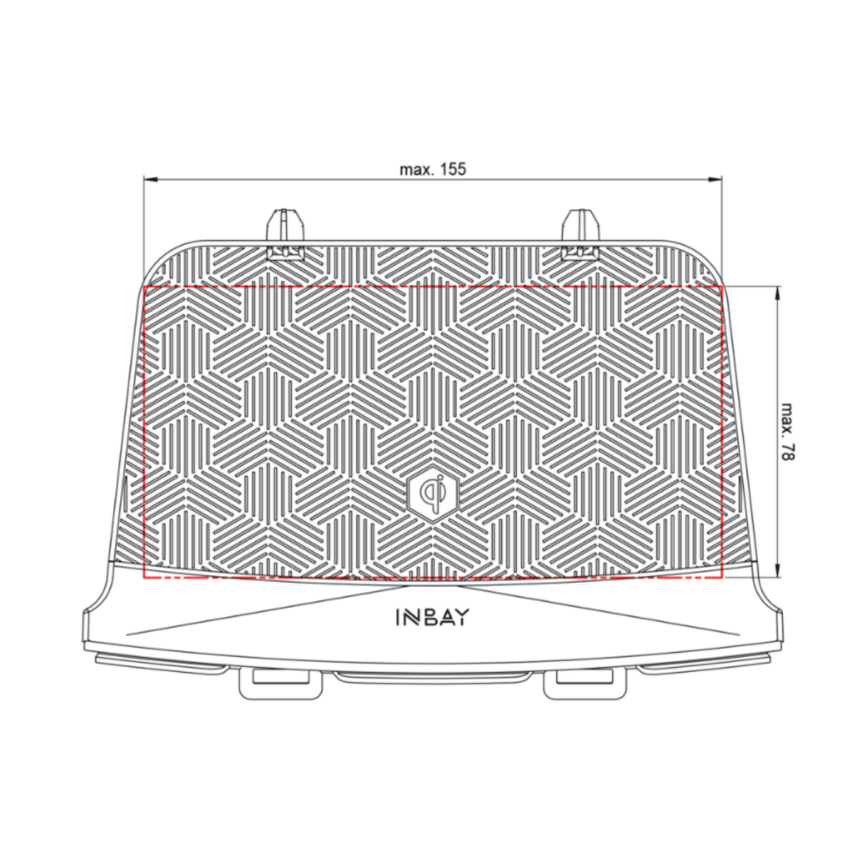 In Car Tec Phone chargers INBAY 26-114 15W Wireless Charging Pocket for Mazda 6 GJ 2018-2021