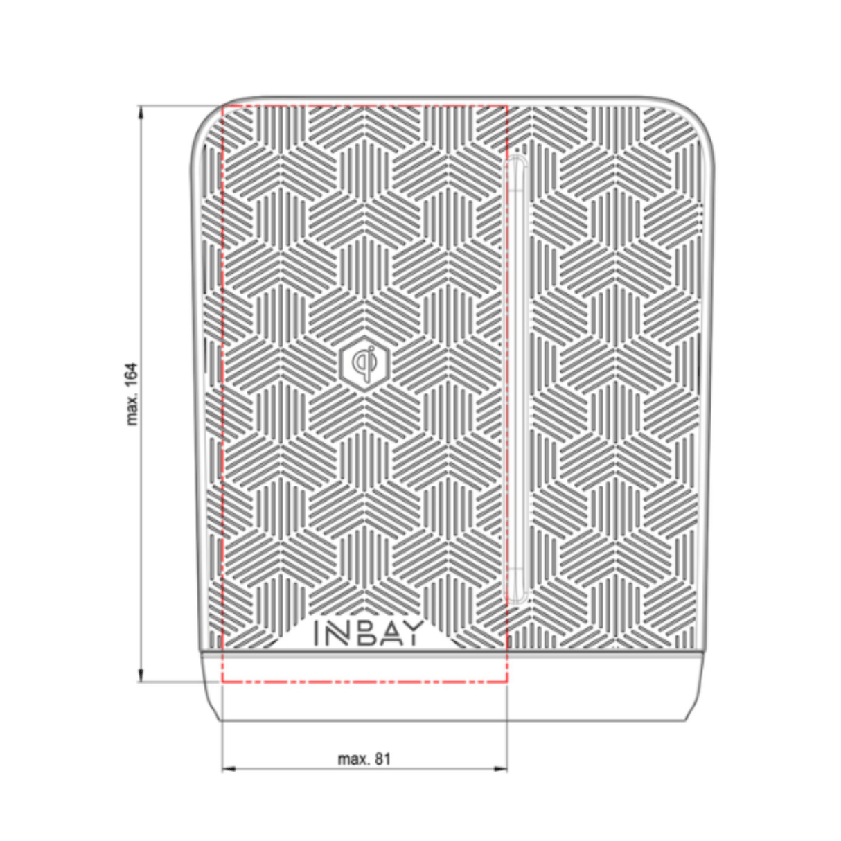 In Car Tec Phone chargers INBAY 26-121 15W Wireless Charging Pocket for Vauxhall Zafira C (2012–2019)