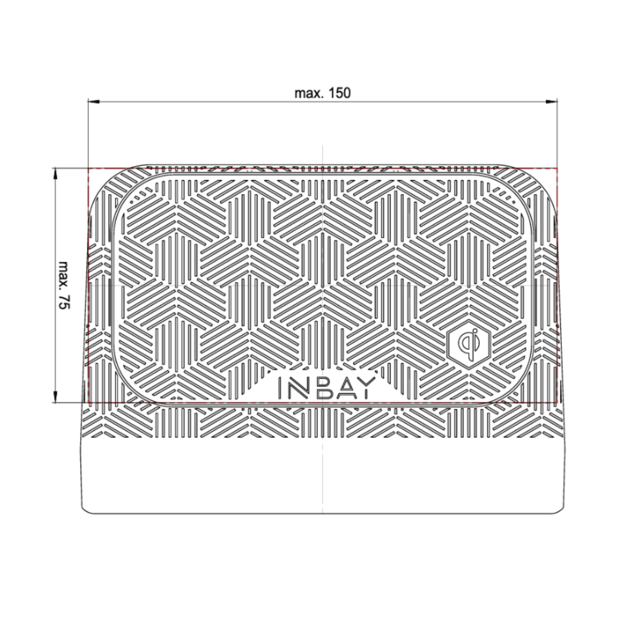 In Car Tec Phone chargers INBAY 26-126 10W Wireless Charging Pocket for Suzuki Ignis (2017–2022)