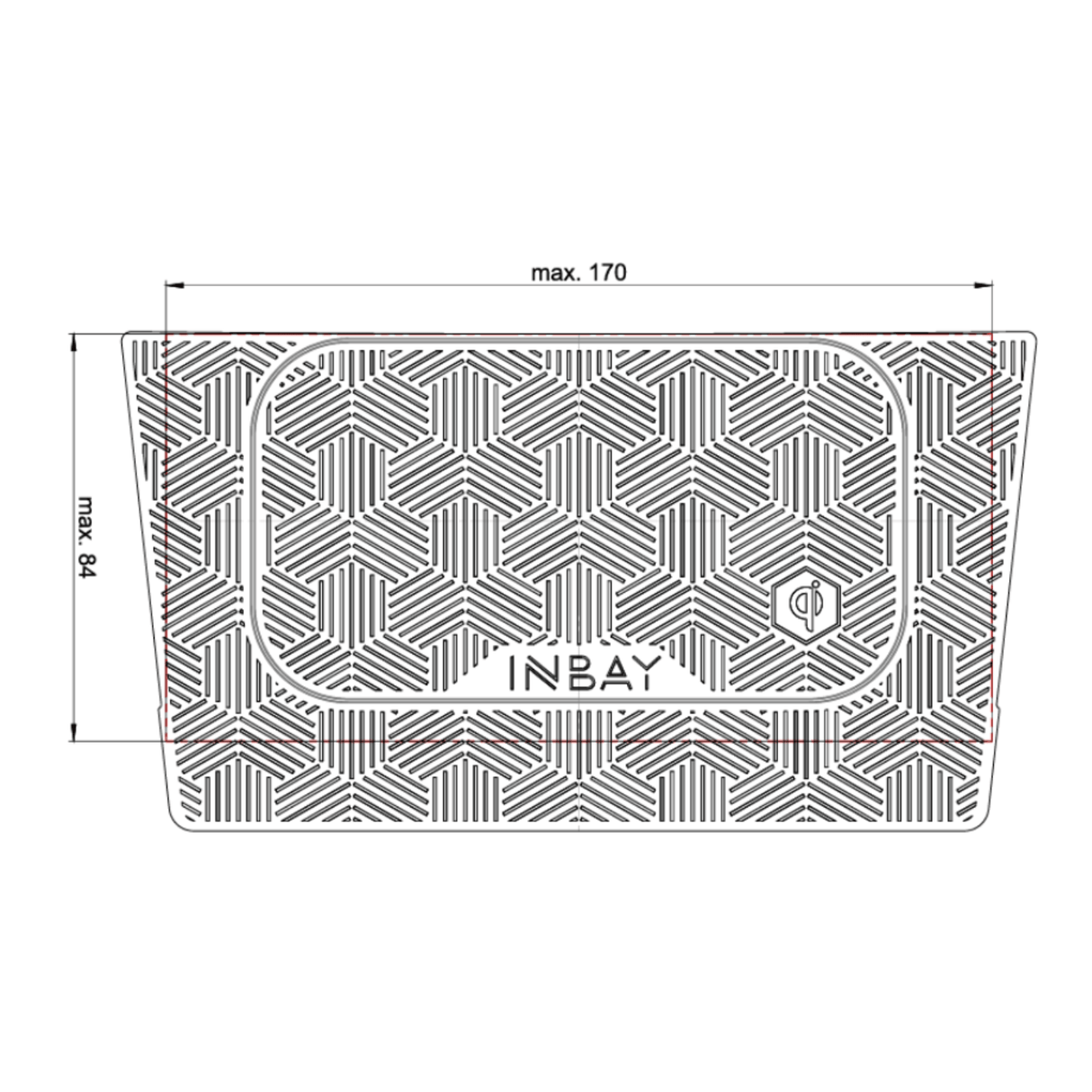 In Car Tec Phone chargers INBAY 26-127 10W Wireless Charging Pocket for Suzuki Swift (AZ, 2017–2023)