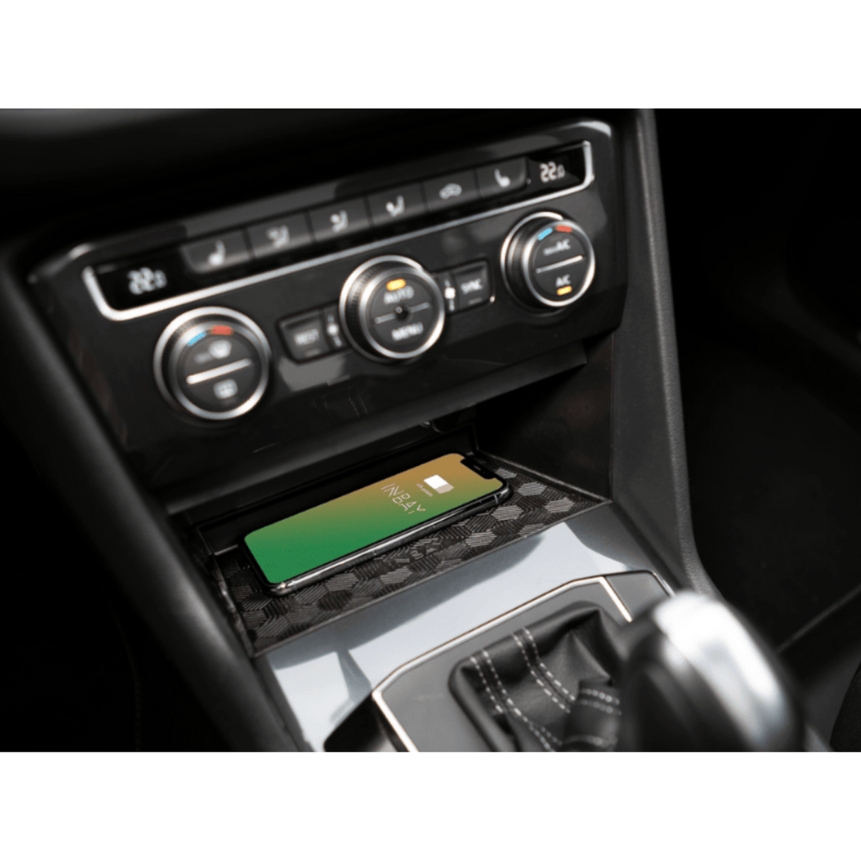 In Car Tec Phone chargers INBAY 26-128 15W Universal Wireless Charging Pocket – VW Arteon, Golf Sportsvan & Passat (Compatible Vehicles)