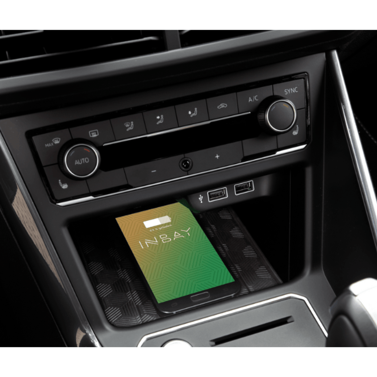 In Car Tec Phone chargers INBAY 26-128 15W Wireless Charging Pocket for VW T-Cross & T-Roc (RHD, 2019–2024)