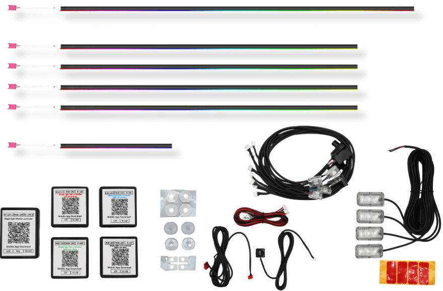 In Car Tec LED Bulbs InCarTec 18-Piece Universal Chasing Interior Ambient LED Lighting Kit