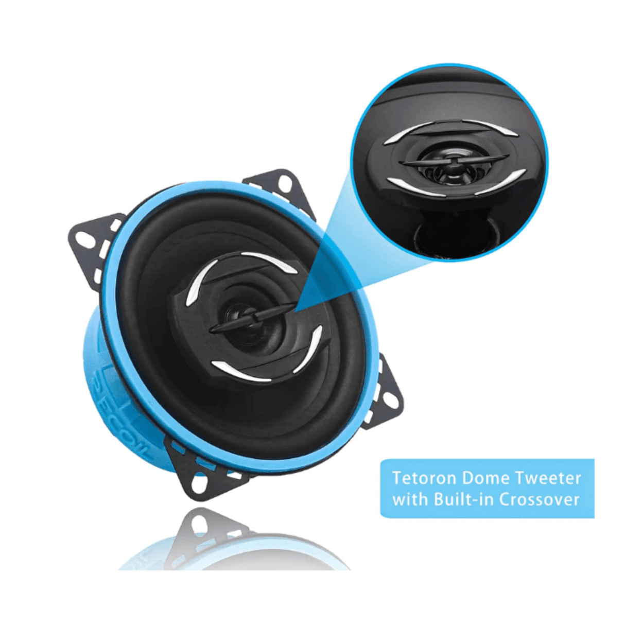 In Car Tec Car Speakers Recoil SPK-REC-RCX4 Echo Series RCX4 4" 2-Way Coaxial Car Speakers 180W