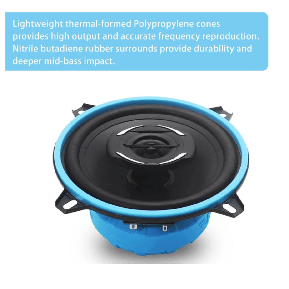 In Car Tec Car Speakers Recoil SPK-REC-RCX525 Echo-Series RCX525 5.25" 2-Way Full-Range Coaxial Speakers 200W