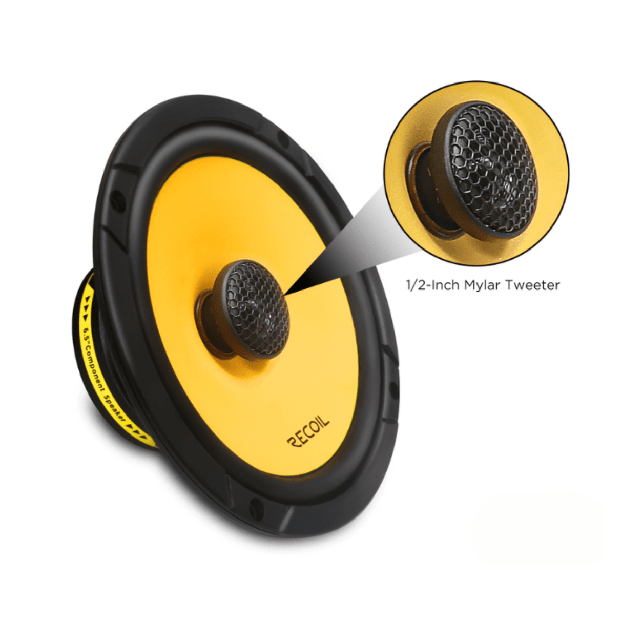 In Car Tec Car Speakers Recoil SPK-REC-RCX65 Level 3-Series RLX65 6.5" 2-Way Full-Range Coaxial Car Speaker System